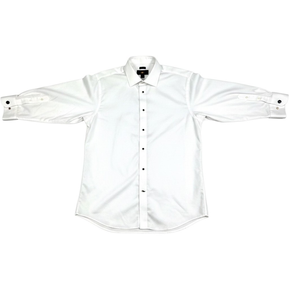 Joseph Abboud Mens White Non-Iron Modern Fit Dress Shirt 17 32/33 French Cuff